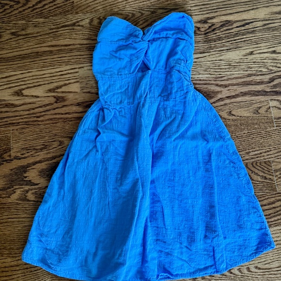 Blanco by Nature Blue Dress Small Strapless Keyhole - Picture 2 of 4